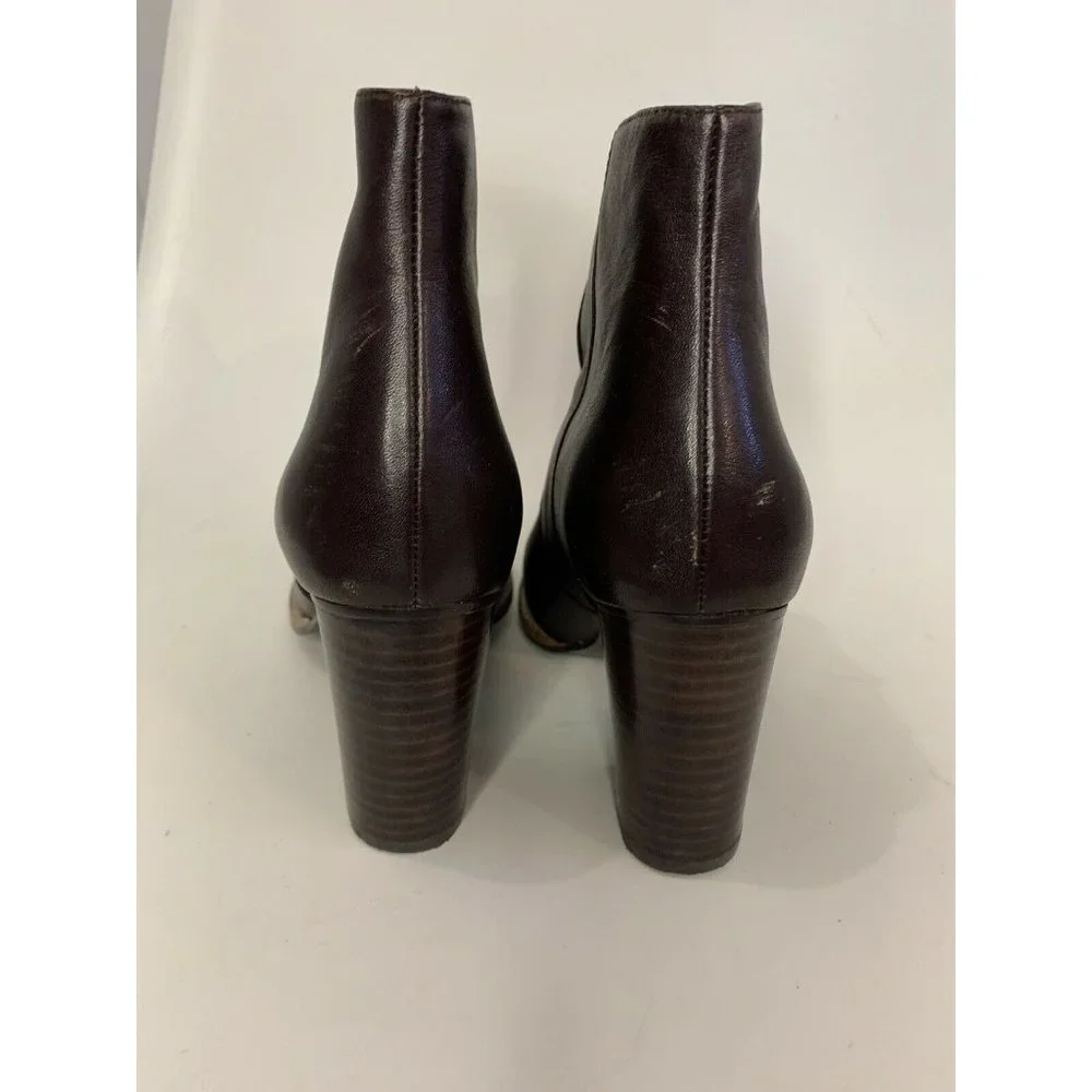 MI PIACI Brown Leather “Dazzle” Ankle Boots Sz 7 - Picture 3 of 7